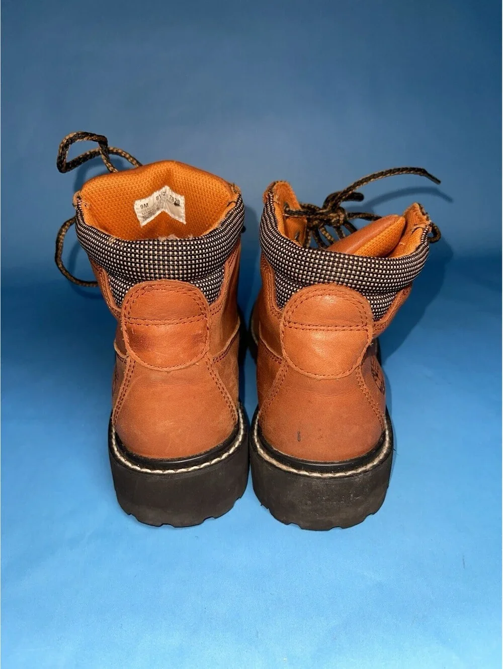 Timberland Mens Size 9M Brown Leather Work Hiking Ankle Boots Lace Up